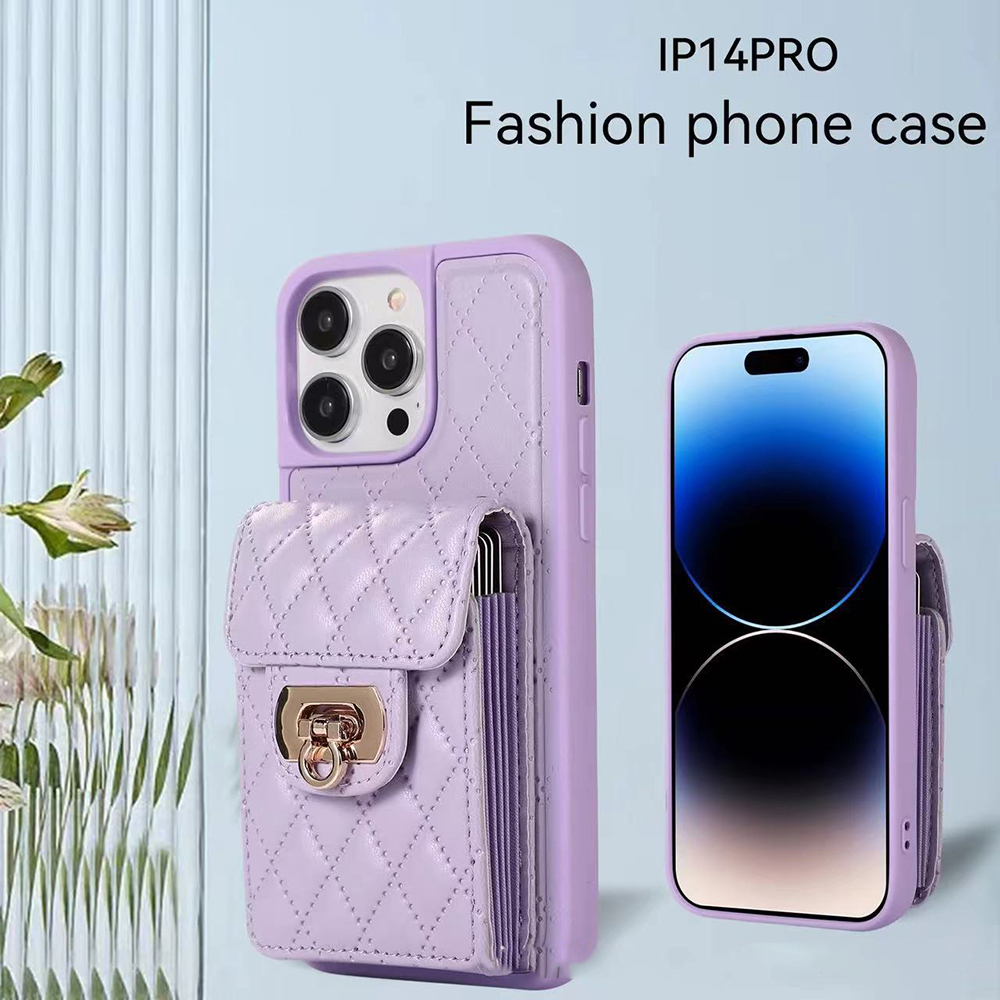 Designer Fashion Smart phone Leather Back Cover Card Pocket Wallet Case for iPhone 15 Pro Max 13 12 11 14Pro Max 15 14Plus 13 12Mini