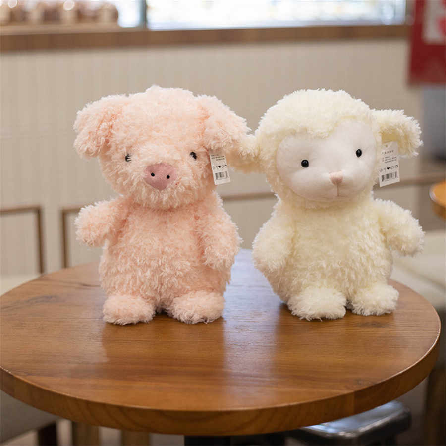 20cm Simulation peluche hibou cochon mouton poupée enfants confort poupée en peluche jouet cadeau de noël pour les enfants