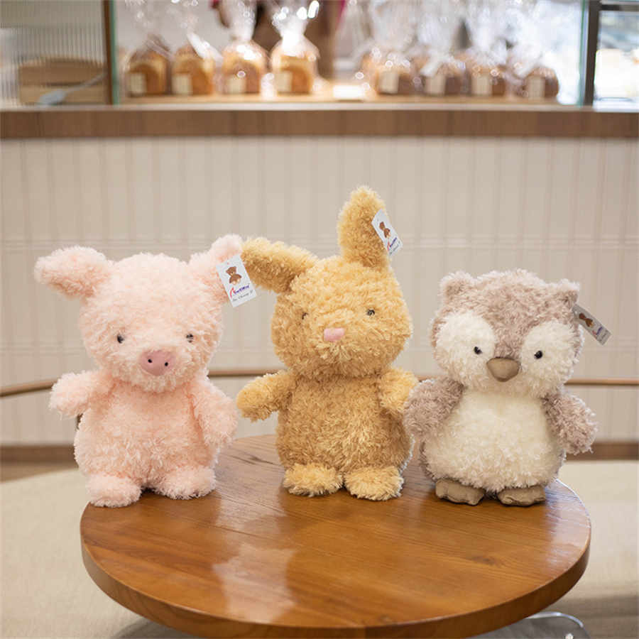 20cm Simulation Stuffed Animal Owl Pig Sheep Doll Children's Comfort Doll Plush Toy Christmas Gift For Kids