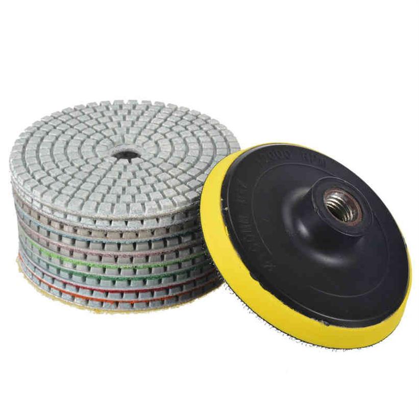 Diamond Pads Kit 4 Inch M14 Wheel For Granite Stone Concrete Marble Polishing Tool Grinding Discs Set2825