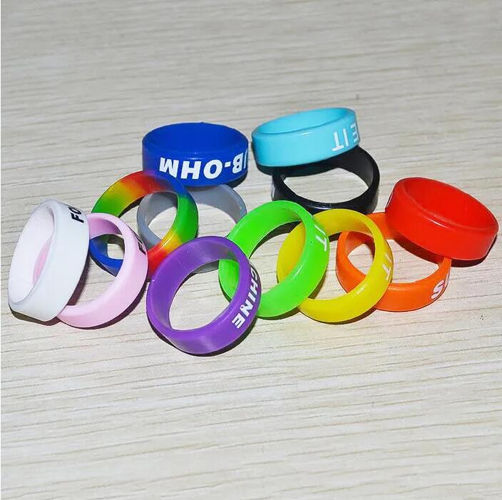 Красочное силиконовое кольцо, нескользящие, нескользящие аксессуары для курения, силиконовые кольца, силиконовое ожерелье