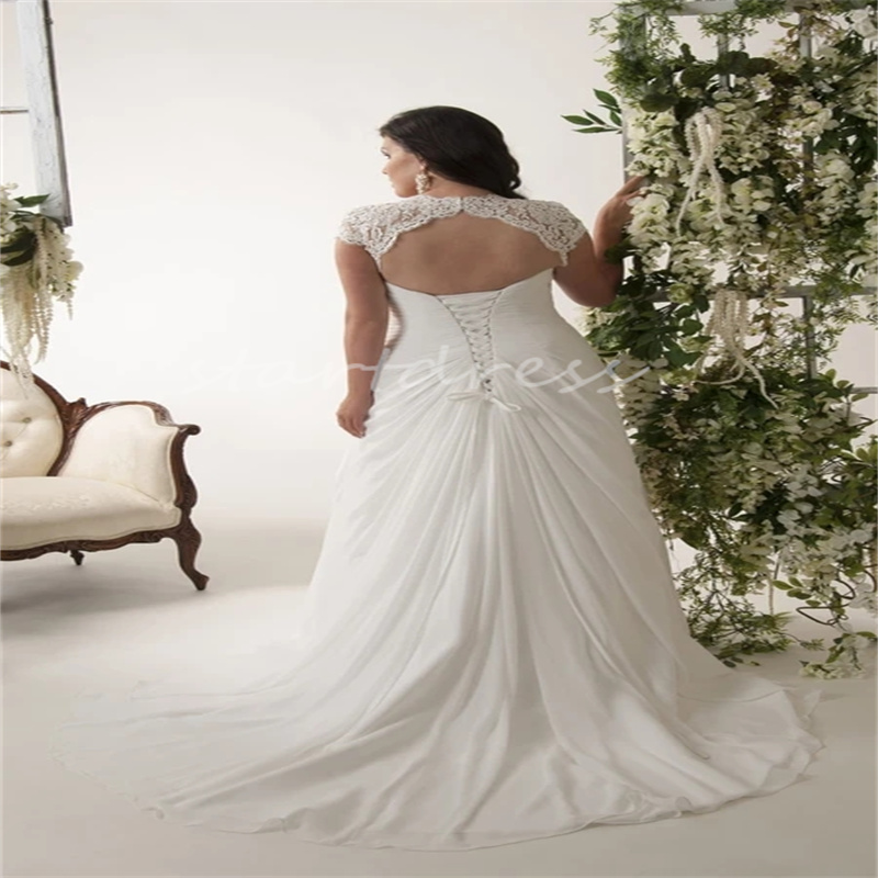 Пляжное свадебное платье больших размеров 2024, аппликации, сексуальное шифоновое платье в стиле бохо с V-образным вырезом, корсет с открытой спиной, богемные свадебные платья на шнуровке, халат Mariage Vestios De Novias