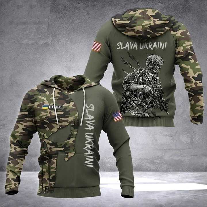 Giacche tattiche Emblema nazionale ucraino Felpe con cappuccio mimetico stampato in 3D Uomo Donna Cool Nuovo pullover casual Felpa con cappuccio militare abbigliamentoL231218