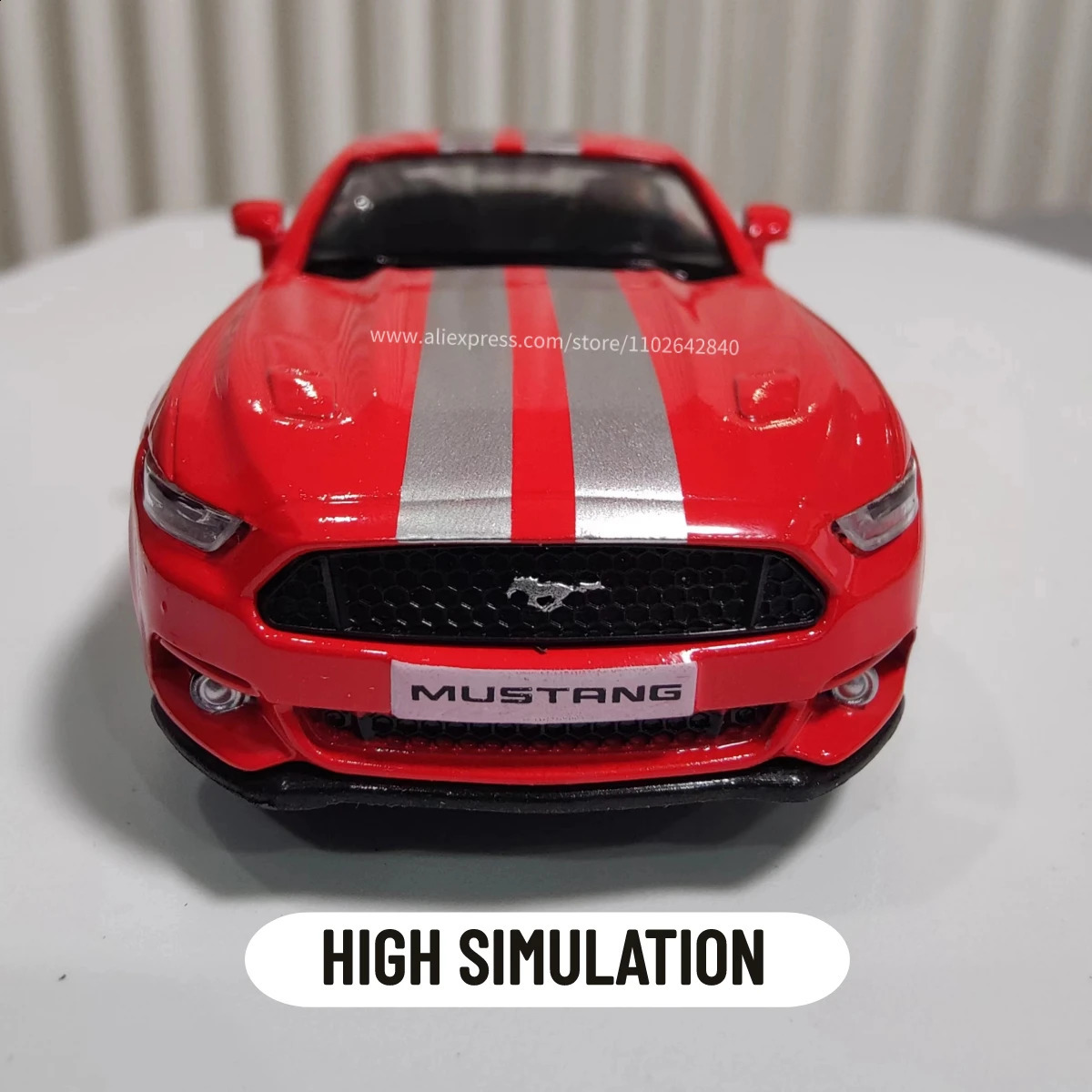 Electric RC Car 1 36 Metal Diecast Model Repilca Ford Mustang Skala Miniature Collection Vehicle Hobby Kid Toy for Boy Xmas Gift 231218