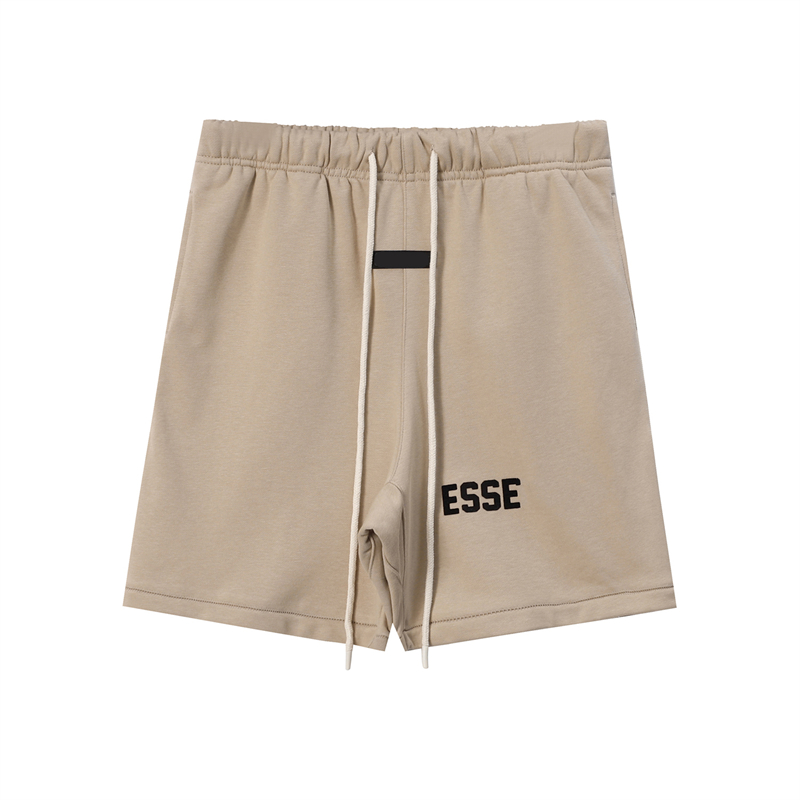 Dimma av hög kvalitet casual shorts 320g tung vikt liten halsringning tredimensionell flockning lös par bomull high street shorts plus storlekar-xl