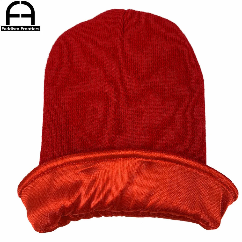 Trapper Chapéus Sólidos Unisex Beanie Outono Inverno Silk Forrado Lã Mistura Macia Quente Malha Cap Homens Mulheres Crânio Gorro Ski Caps Beanies 231219