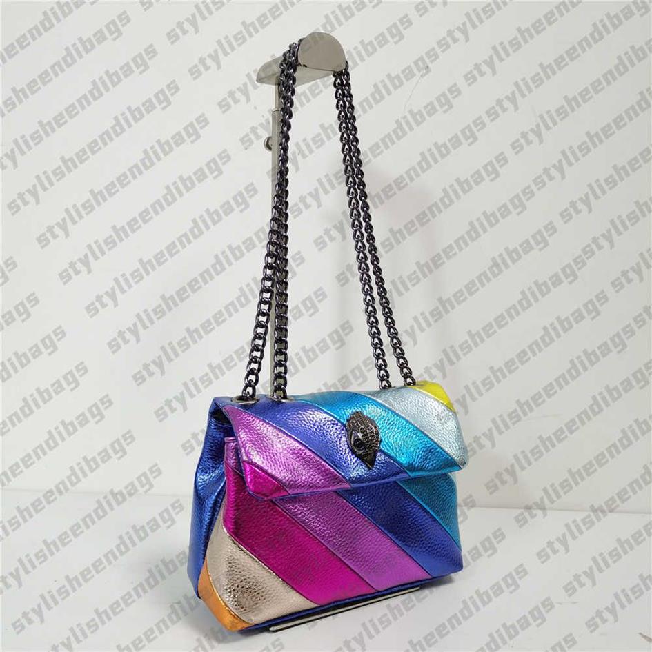 Stylisheendibags Borse da sera Borsa Kurt Geiger Arcobaleno Borsa da donna Borsa a tracolla colorata Borsa a tracolla patchwork 0122 232754