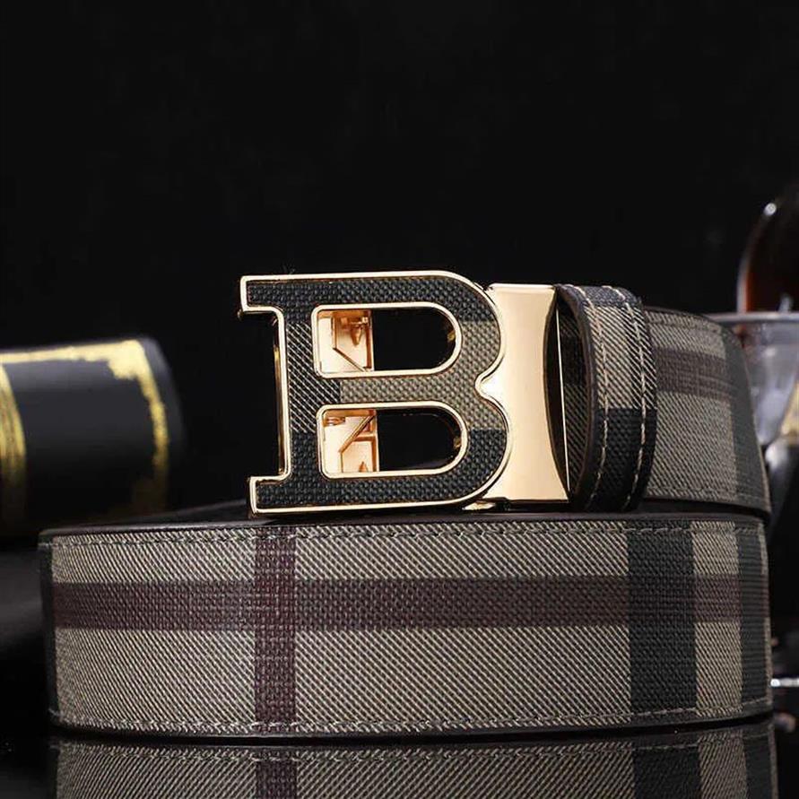 2023 Mens Automatic Buckle Belt Letter B Plaid Business Casual Pants Belt Designer Brand Jeans Waistband251i