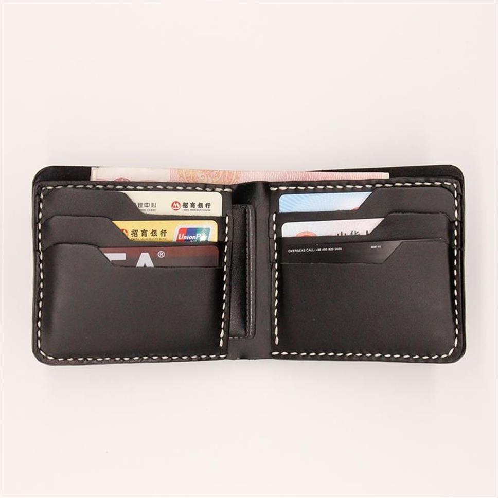 Billeteras hechas a mano corta tallado carteras hombres vegetales tanned billet de cuero soporte para recuerdo personalización de regalo262e