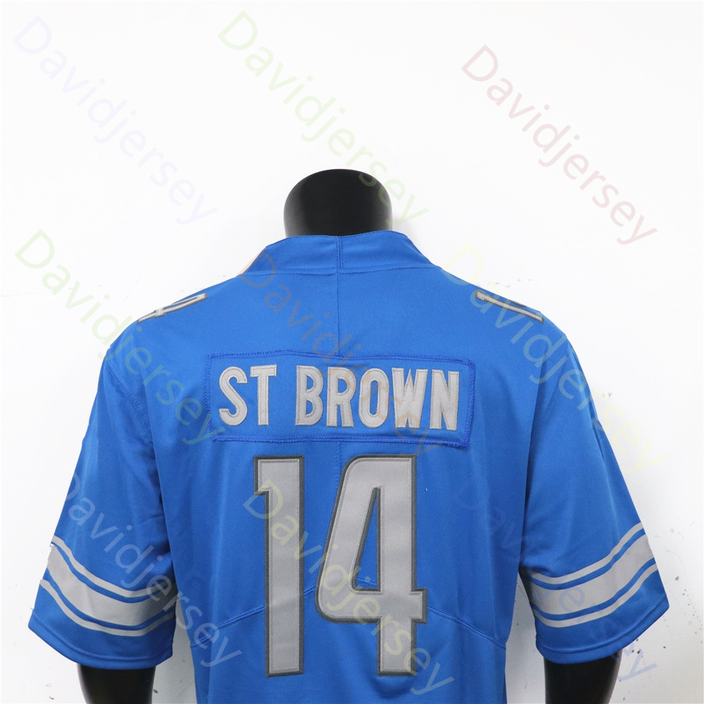 Custom Football Jersey Hendon Hooker Jared Goff Amon-Ra St. Brown David Montgomery Jahmyr Gibbs Reynolds LaPorta Sanders Joseph Houston Anzalone 4XL Women Youth