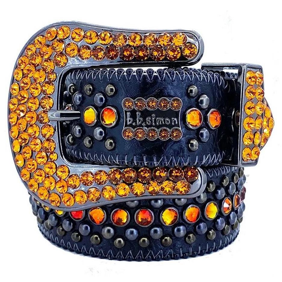 Ceintures Ceintures de mode pour femmes hommes designer BB ceinture simon brillant strass multicolore178N