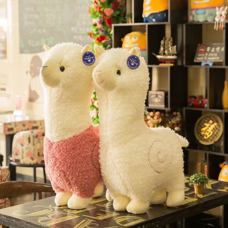 Simpatici giocattoli di peluche di alpaca Animali di moda bambole di peluche morbide Sedia da ufficio Divano Cuscini Kawaii Regalo di compleanno ragazze
