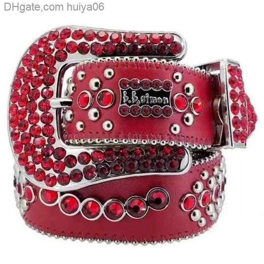 2022 Cinturones de moda para mujeres Diseñador para hombre Bb Simon Cinturón de diamantes de imitación con diamantes de imitación brillantes como regalo Huiya06259R