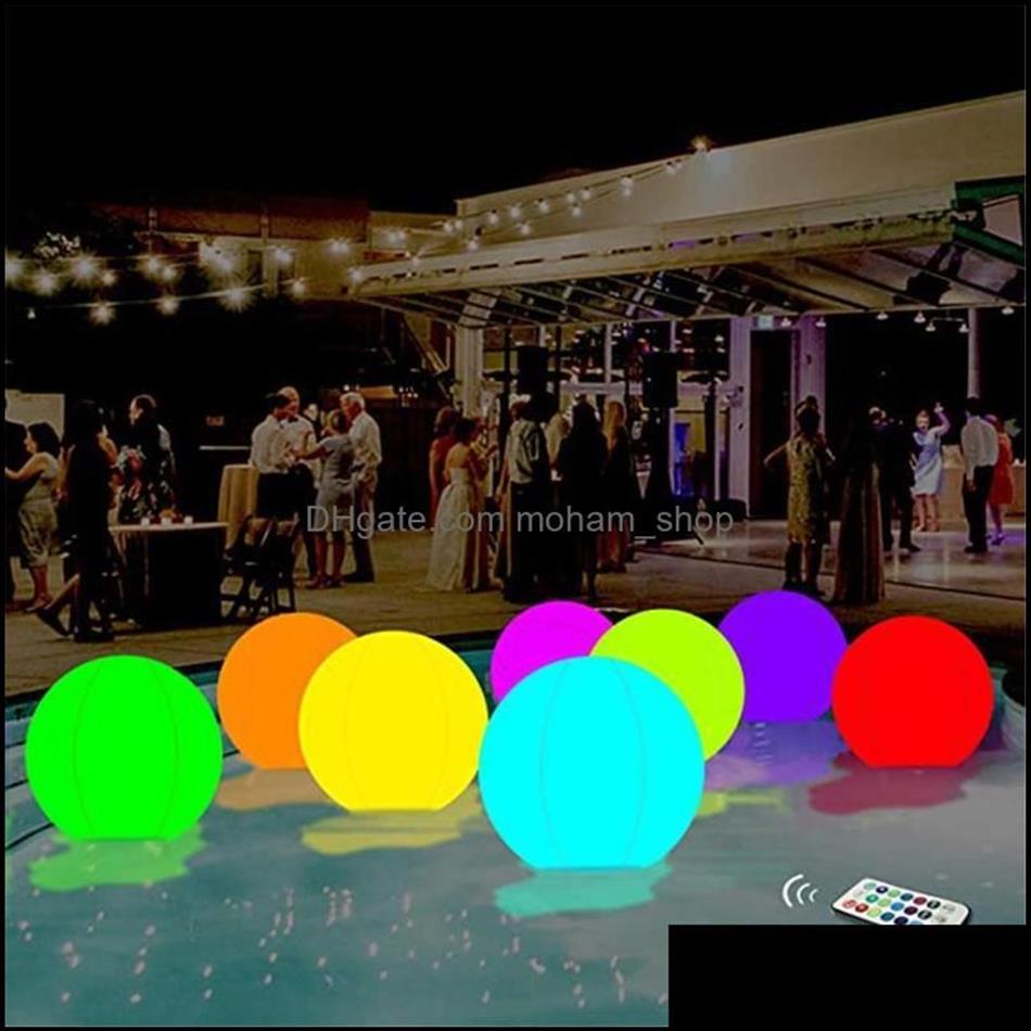 Ballon de plage Led 60-40Cm, décoration de fête, jouet avec télécommande, 16 couleurs de lumières et 4 modes d'éclairage, 297G