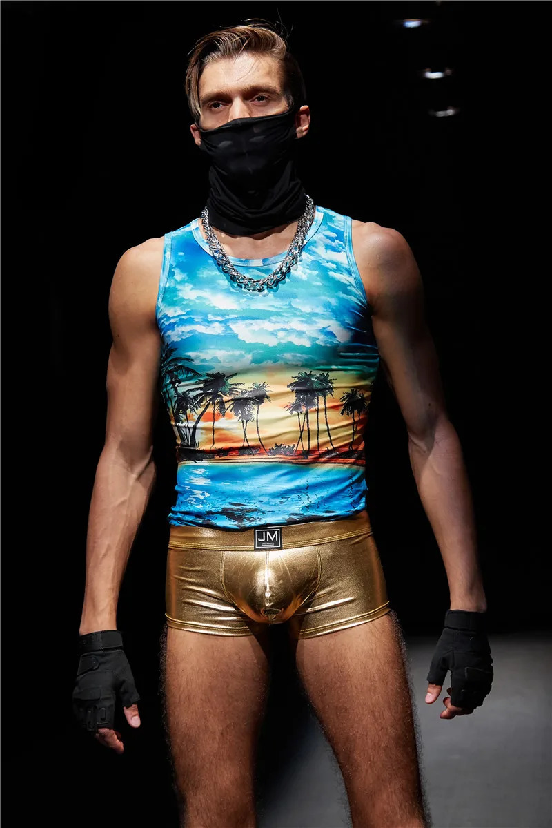Slips culottes sous-vêtements pour hommes boxeurs slip Sexy mâle en cuir PU caleçon homme maillot de bain hommes Boxer Shorts 231219