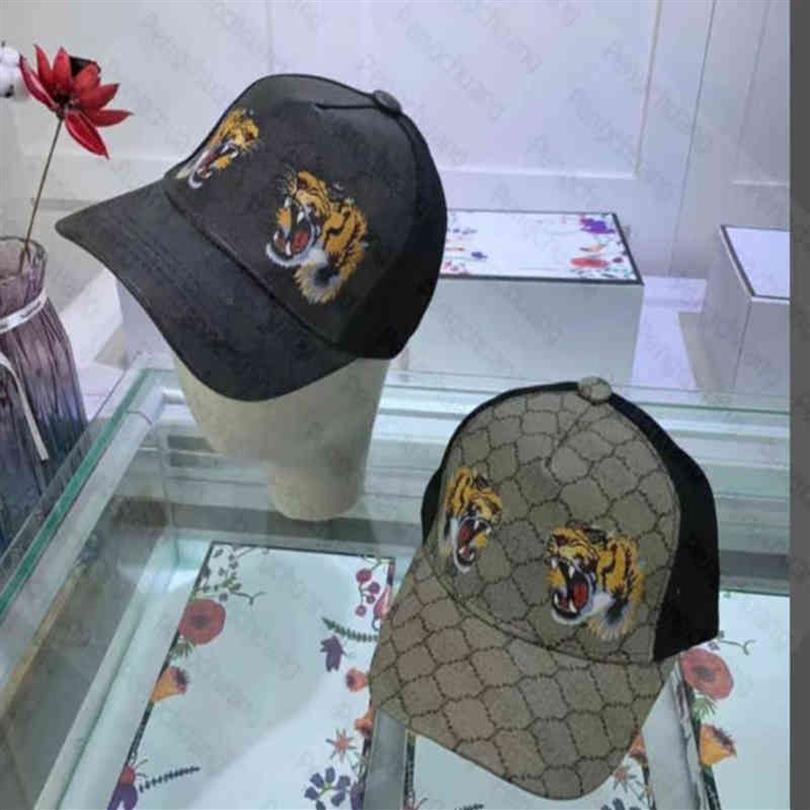 Designer bola boné chapéus homens mulheres bonés de beisebol tigre bordado casquette chapéu de sol com letra preto marca de moda hats291u