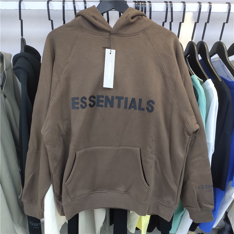 FOG ESS double ligne marque de mode américaine High Street lâche colle goutte à goutte tridimensionnelle 3D peluche en vrac couleur unie tendance sweats à capuche pour hommes et femmes