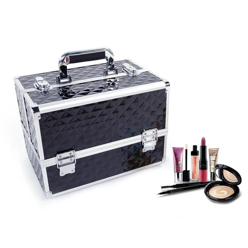 Multi-Layer Professional Tragbares Aluminiumkosmetik-Make-up-Fall Health Blackhealth BeautyBeauty Make-upcosmetics Bags Cases2710