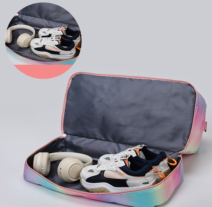 lu Duffel Bag Traveling Bags Multi-functional Outdoor Gym Dry and Wet Separation Fitness Training Large Capacity Dazzling Colorful