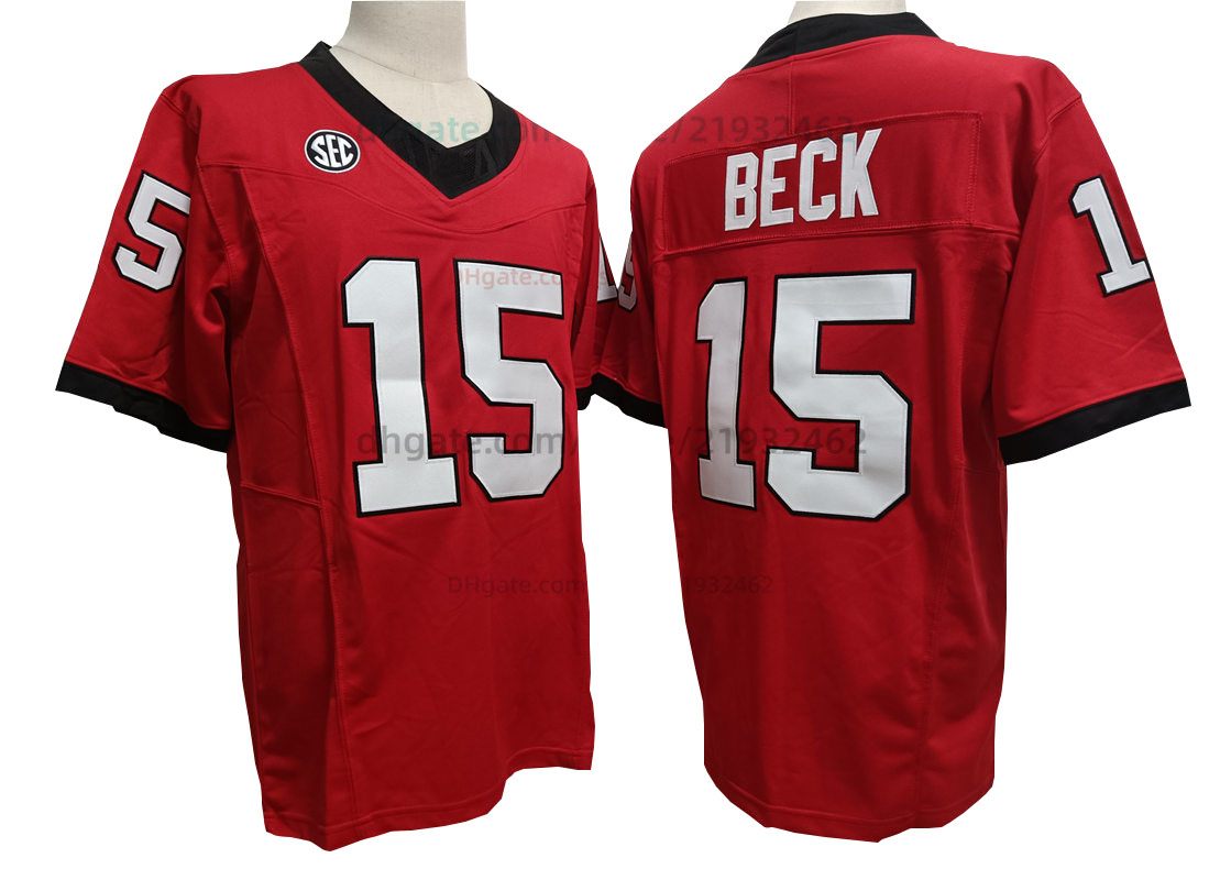 # 15 Carson Beck # 19 Brock Bowers 44 t.walker 84 Ladd McConkey Jersey College Football Jersey da uomo tutte cucite taglia uomo