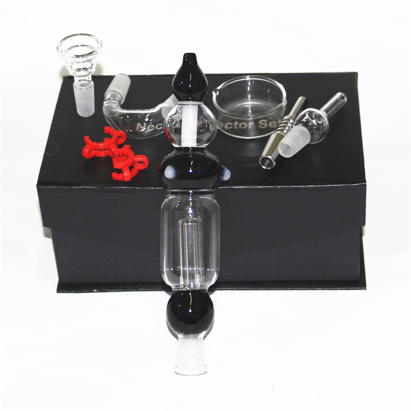 Glas Nectar 14mm Joint Met Titanium Nail Quartz Tips Booreilanden Roken Dab Stro Glas Nectar Pijp