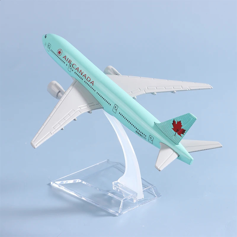 Aeronave Modle Air Canada Boeing 777 Avião Modelo Liga Metal Avião Coleção de Lembranças 16cm 231218