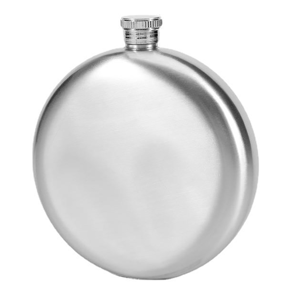 Personalized Round Hip Flask 5 oz for Groomsmen Shower Men's Gifts Birthday Favors Event Keepsake Portable Easily