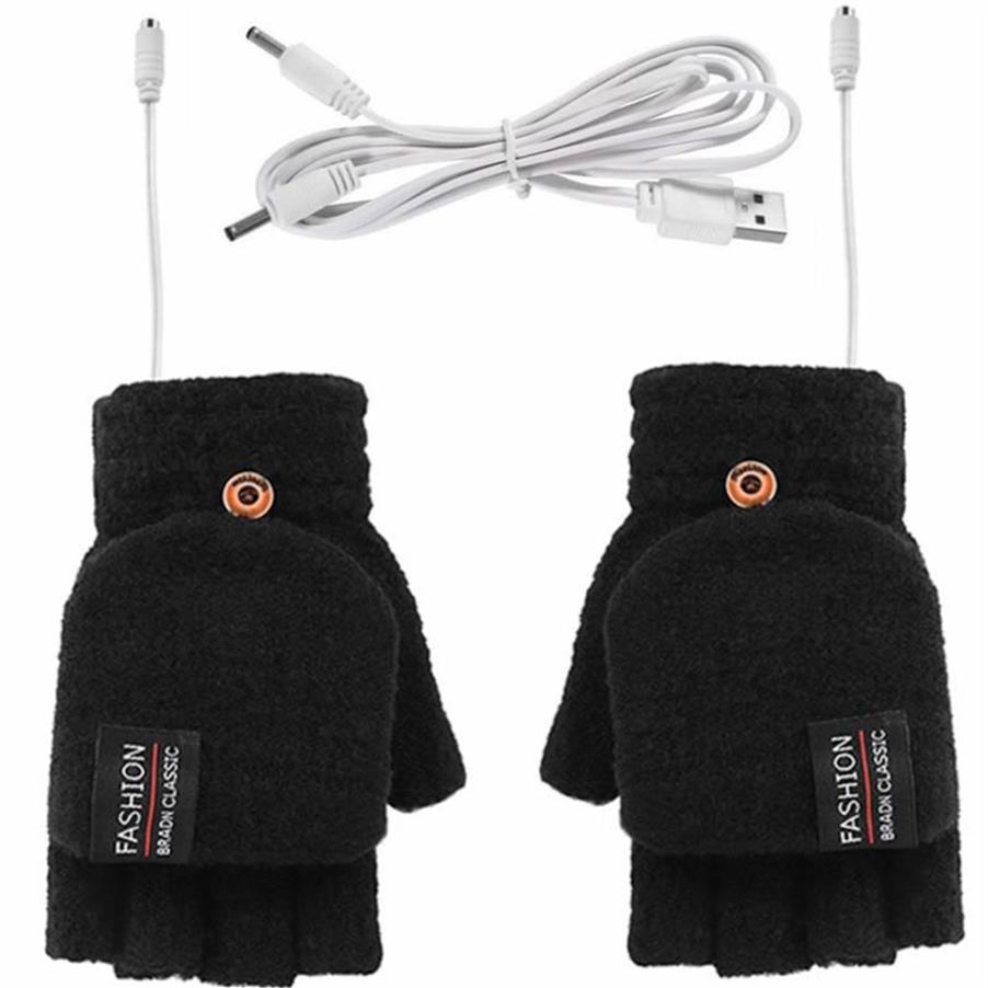 Dames Winterhandschoenen Winter Gebreide Converteerbare Vingerloze Handschoenen Wanten Warme Want Verwarming Effen Kleur Mittens283f