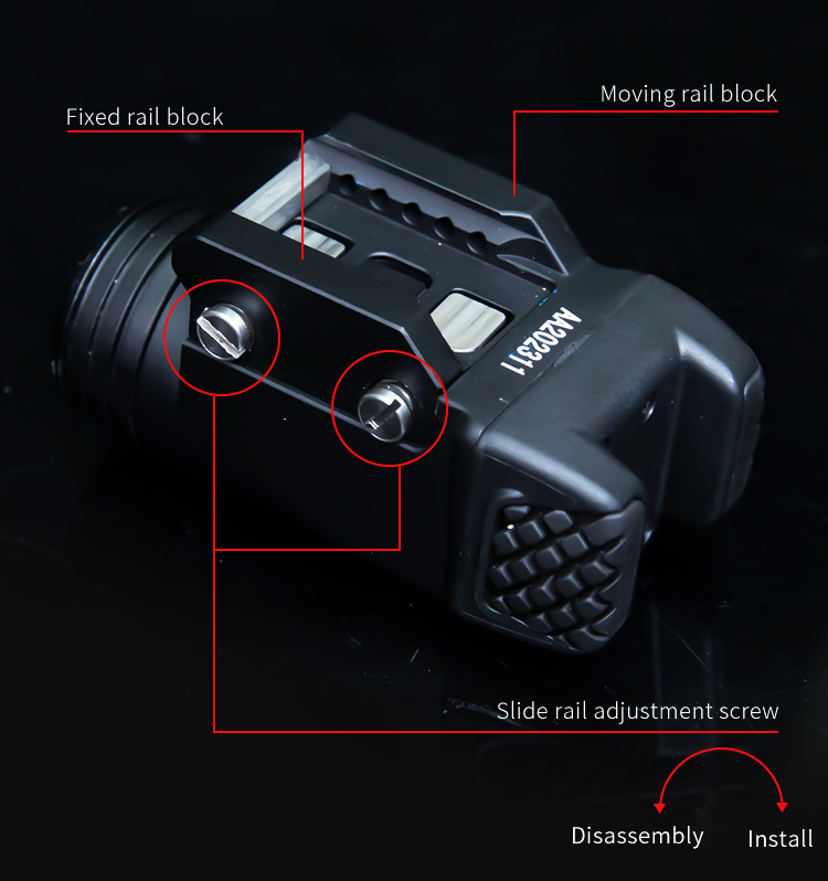 Tactical Tor Fusion Laser-LED-Weißlicht-Blitzlicht 300 Lumen