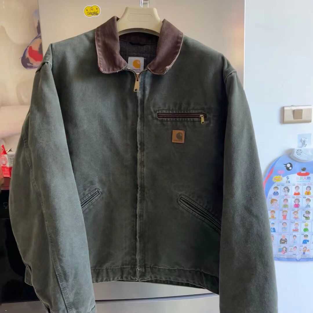 Мужская куртка Пальто Модный бренд Carhart J97 Carhatjackets Куртки Level Stone Mill Water Wash Moss Green Water Wash Canvas Mwyr