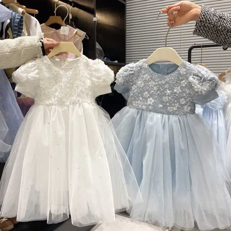 Girl's Dresses Girls Tutu Dress Summer Sequined Embroidery Toddler Kids Dresses Baby Fashion Clothes Ball Gown 2-8Y