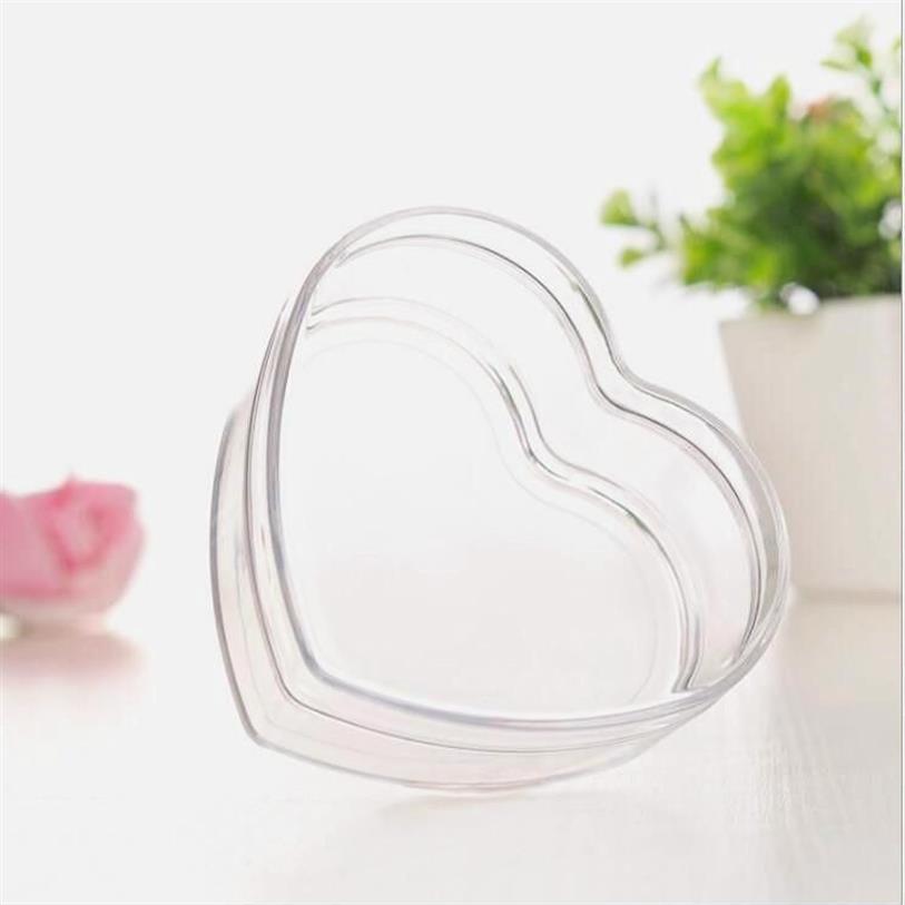 Cadeau cadeau clair coeur forme boîte de bonbons en plastique transparent faveurs de mariage et cadeaux événement fête décoration263s