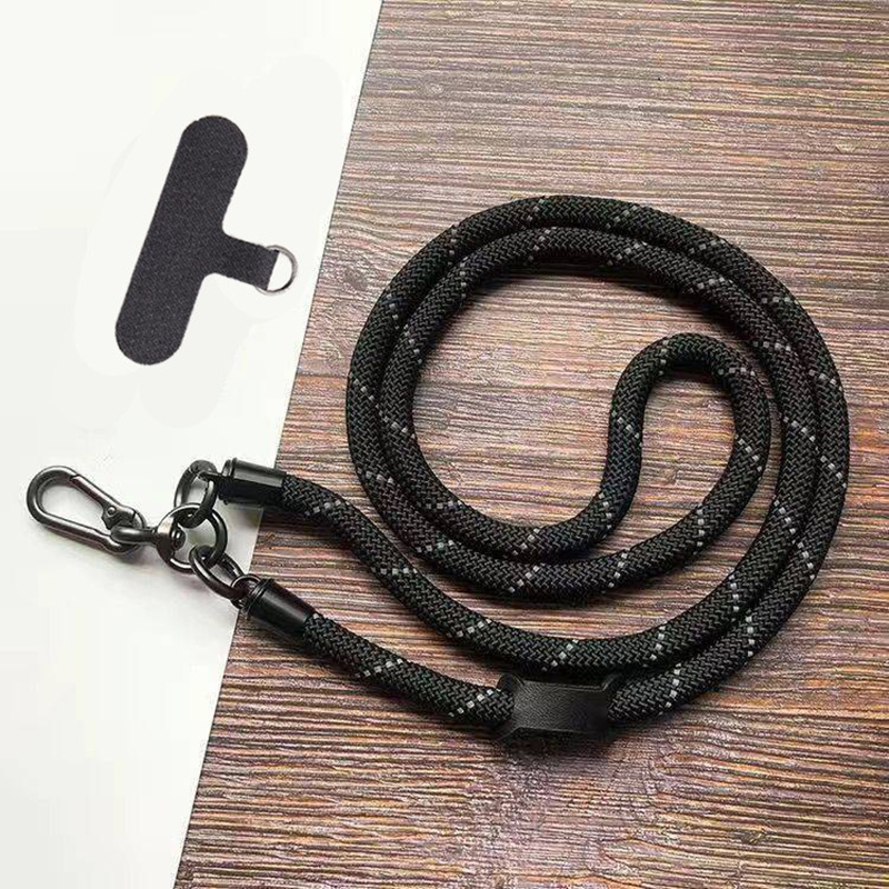 10mm 120cm ajustável crossbody longo cordão do telefone móvel destacável pescoço cordão cinta pendurado ombro anti-perdido cordão