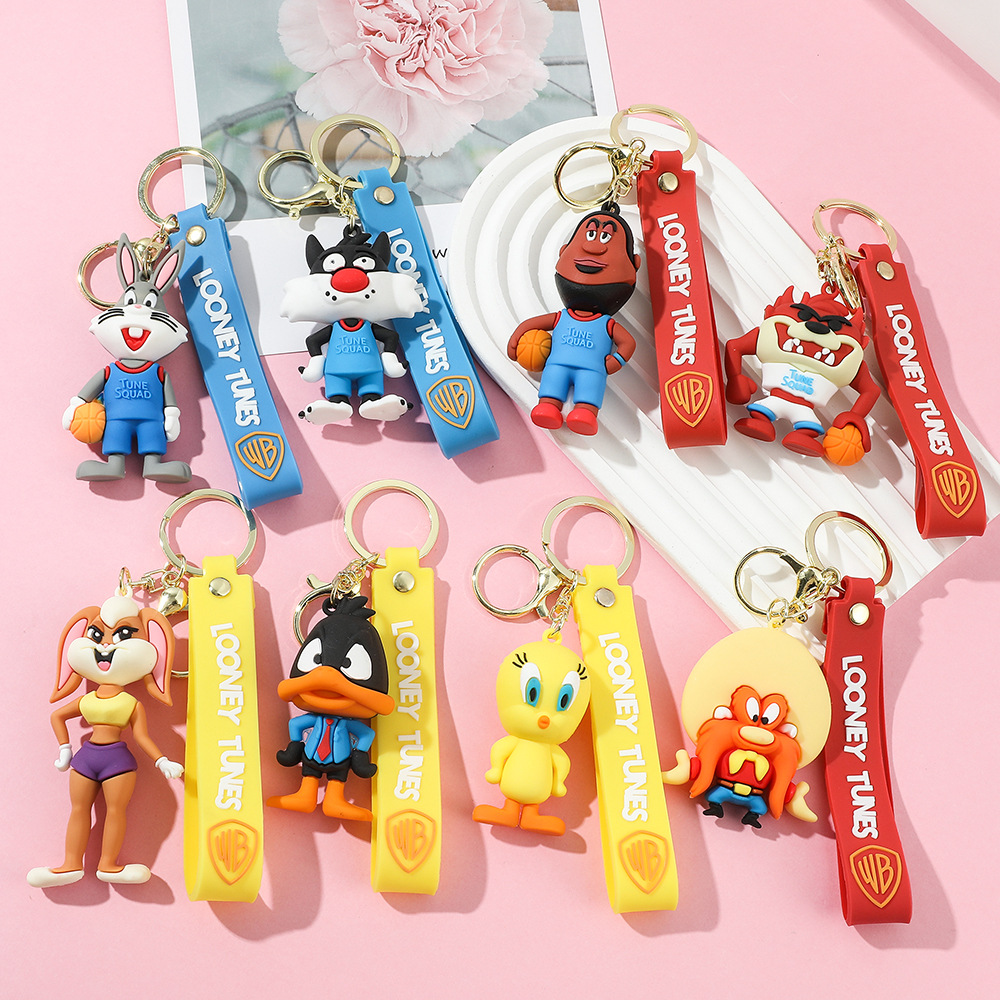 ملحقات Doll Keychain Conversions الإبداعية الإبداعية New Bugs Bunny Doll Keains Rings Bag Cartoon Trend Bag Hanging Gifts Small