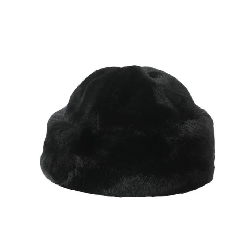 Chapeaux de trappeur Original moelleux fausse fourrure Bomber femmes chaud hiver épais chapeau dame russe luxe Panama casquette Ushanka Touca Feminina Inverno 231219