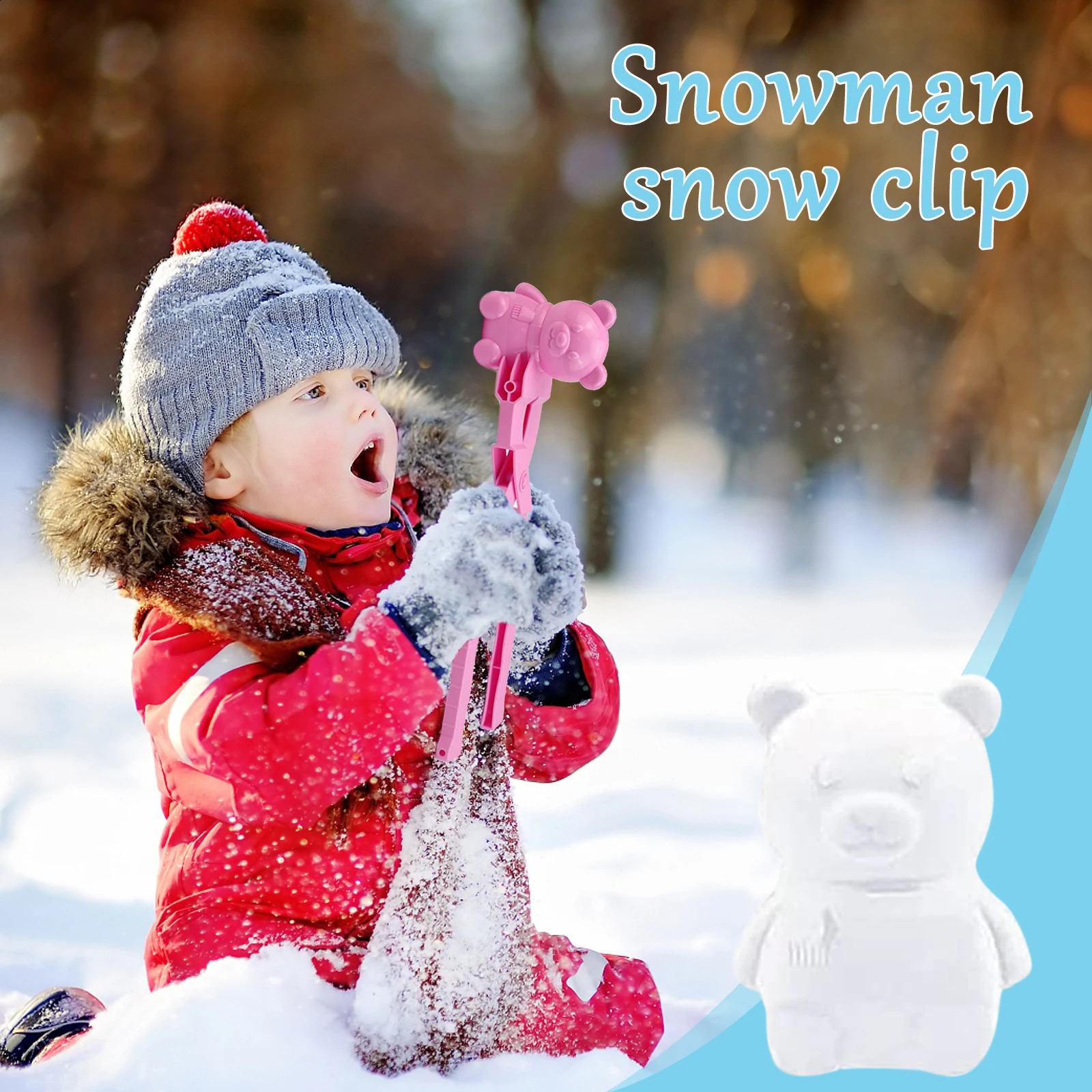 Andra leksaker 14st Snowball Clip Snow Grasping Clamps Tool Multi-Shape Cartoon Snowballs Grabber Throw Snow Ball Sports Toys Kids Toys 231218