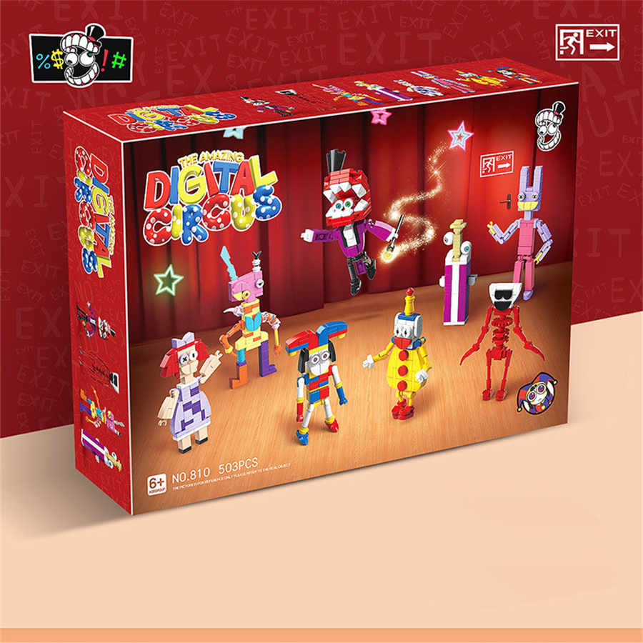 Den fantastiska Digital Circus Building Block Toys Children Puzzle Toy med Box Christmas Gift for Kids