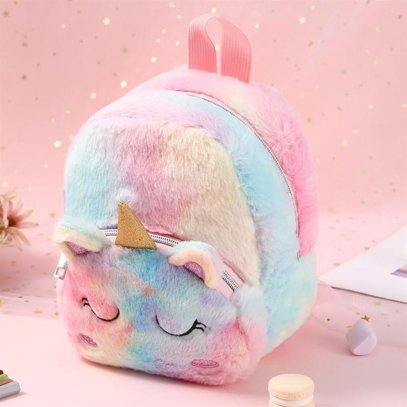 Soft Plux School Mochila Unicorn sac à dos mignon Jouets pour enfants 3d Cartoon Animal Schoolbag Student Kids Backpacks 280W