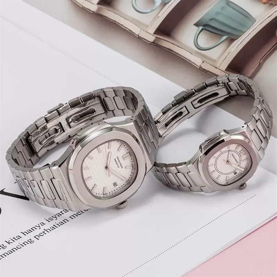 Orologio da uomo orologi automatici da donna completo in acciaio inossidabile zaffiro impermeabile orologi luminosi stile coppie orologio da polso U1298l