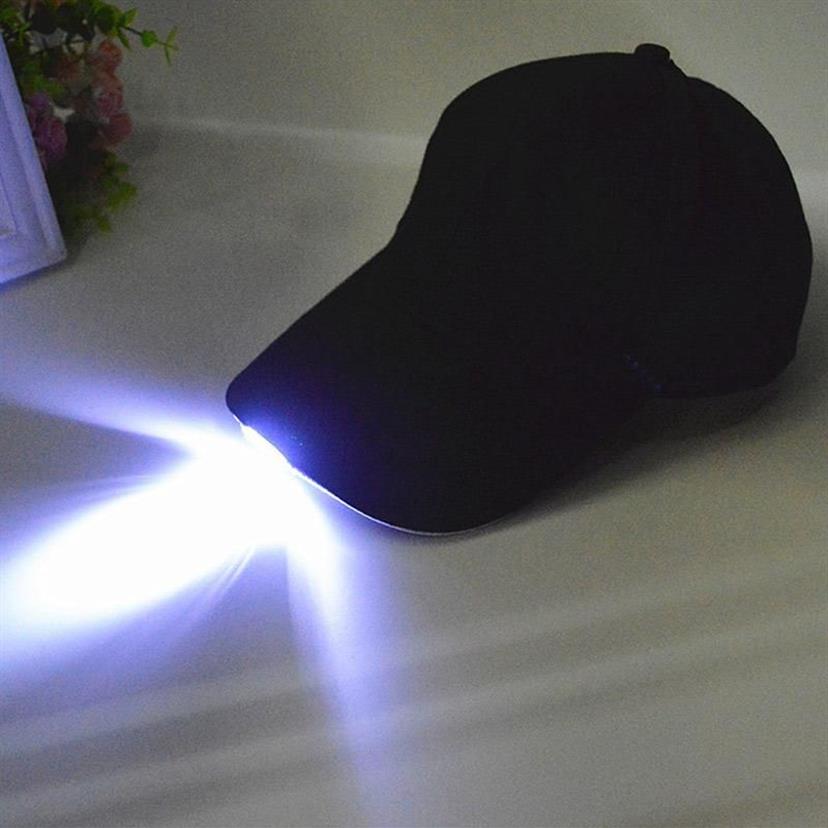 Casquettes de balle Lueur lumineuse dans l'obscurité Lecture Pêche Jogging Éclairage LED Sport Chapeau Baseball Lumineux Vacances Pour Unisexe TY662167