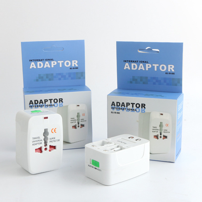 Universal Travel Adapter International World AC Power Adapter Allt i en DC -sockeladdare Adaptrar USA EU UK Extension Converter Plug