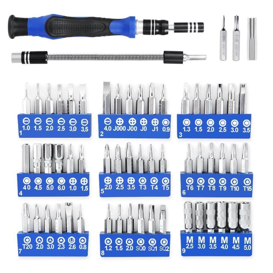 ORIA Precision Screwdriver Bit Set 60-em-1 Kit de chave de fenda magnética para telefones Game Console Tablet PC Ferramenta de reparo eletrônico Y200315N