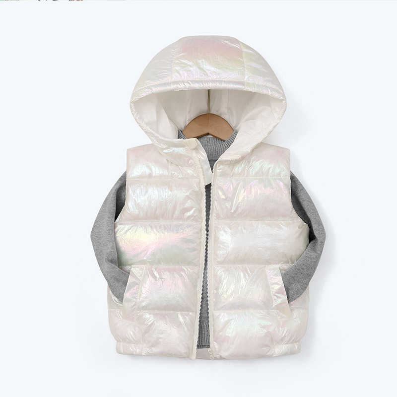 LU-1846 Children's down cotton vest thick color vest for boys and girls warm vest for babies