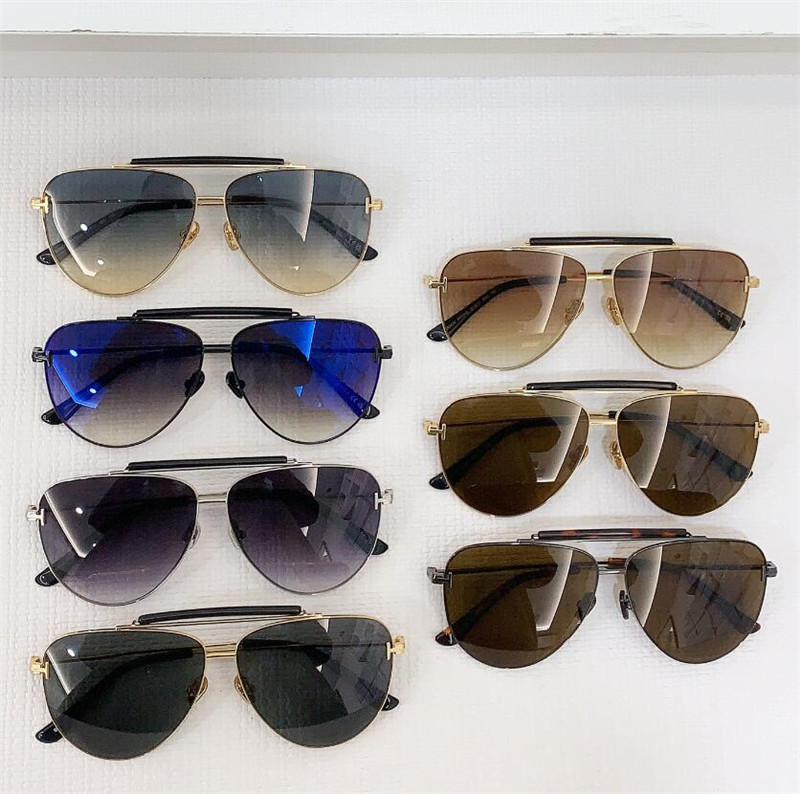 Nuovi occhiali da sole pilota del design della moda 1018 telaio metallico a doppio ponte semplice e popolare versatile versatile outso di protezione esterno UV400