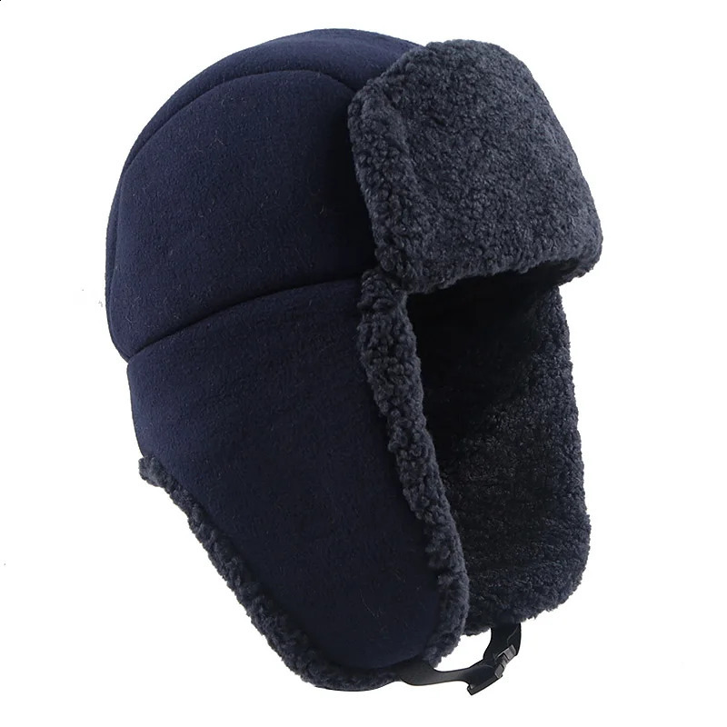 Trapper Chapéus Ushanka Russo Chapéu Homens Mulheres Unisex Quente Inverno Bomber Earflaps Polar Fleece Lã Pele Earflap Neve Soviética Cap 231219