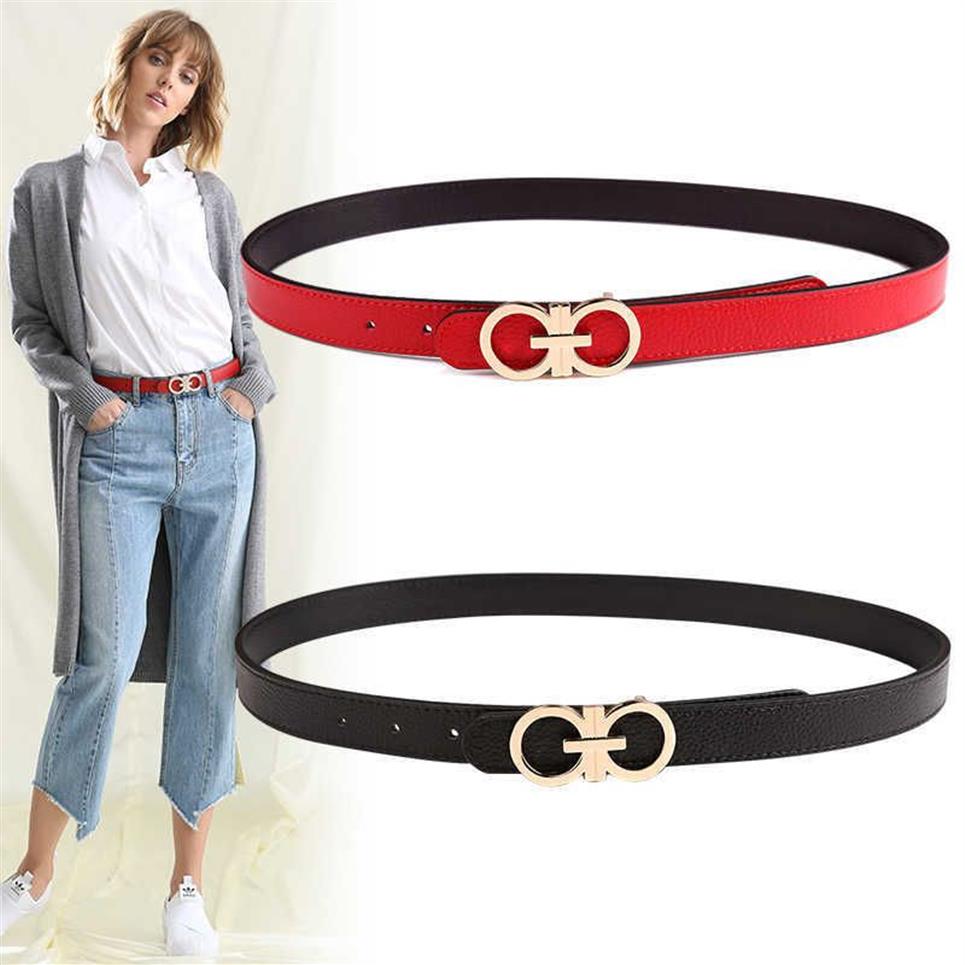 Cinture bianche di design Cinturino da donna Cintura in vera pelle di alta qualità Cintura da donna di marca famosa gonna jeans Ragazza Fibbia ad ardiglione rossa2482