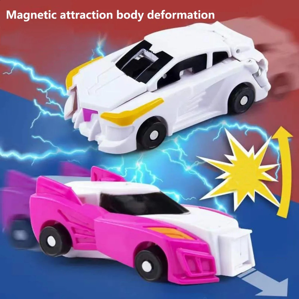 ElectricRC Car Hello Carbot Unicorn Series Transformation Action Figure Robot Models 2 in 1 one Step Model Deformed Car model Children toys 231218