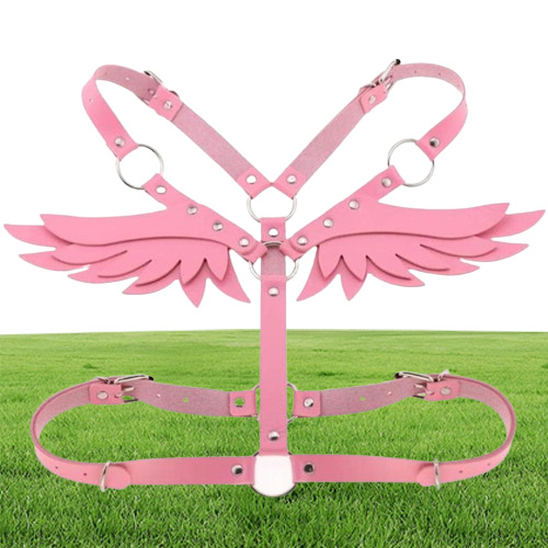 Belts Leather Harness Women Pink Waist Sword Belt Angel Wings Punk Gothic Clothes Rave Outfit Party Jewelry Gifts Kawaii Accessori1593851