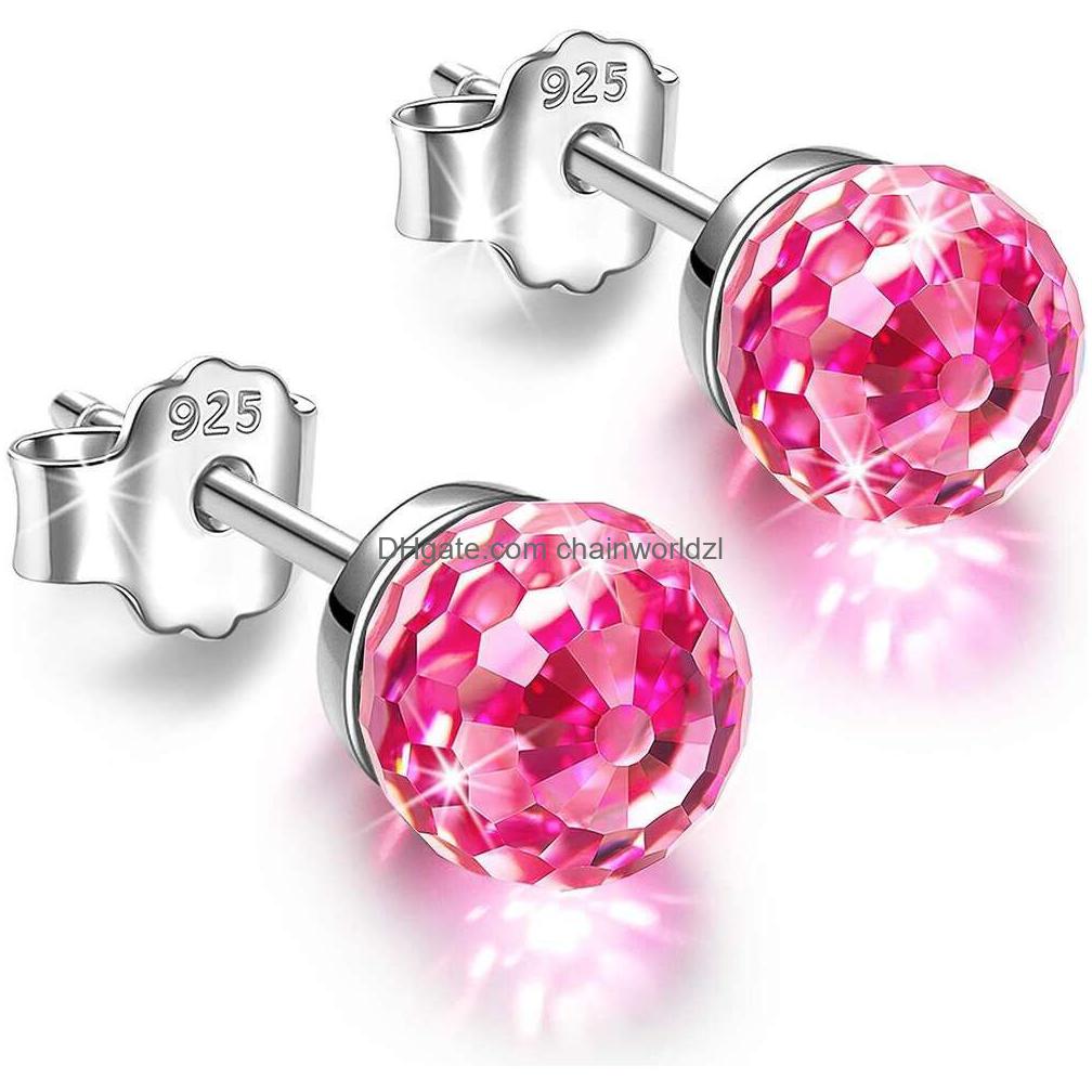 Pendentif Colliers Ninasun Fantastic World Crystal Boucles d'oreilles pour femmes filles 925 Sterling Sier Stud hypoallergénique oreilles sensibles Drop DHPVW