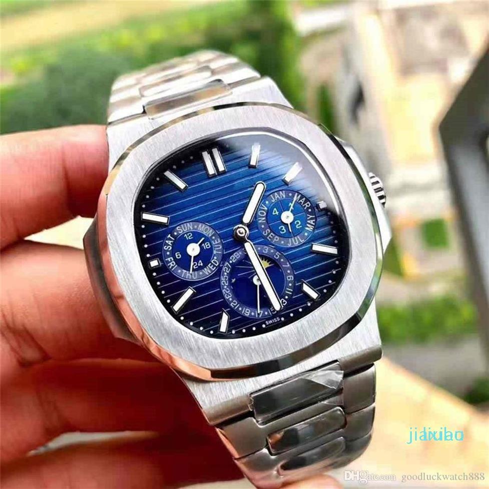 Designer Watch Sport Elegance Series 5740 Automatisk mekanisk rostfritt stål Men's Watch 40mm Fashion Sport Watch277R